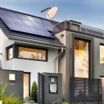 Solar PV panels on a house